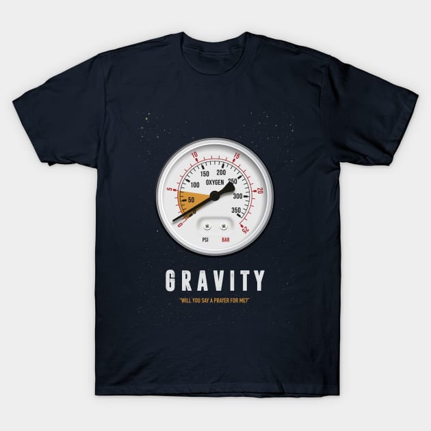 Gravity - Alternative Movie Poster T-Shirt by MoviePosterBoy